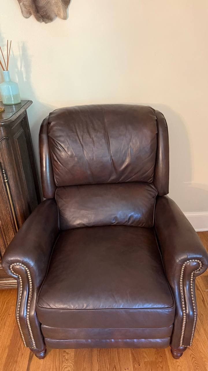 After: Leather Armchair Color Restoration