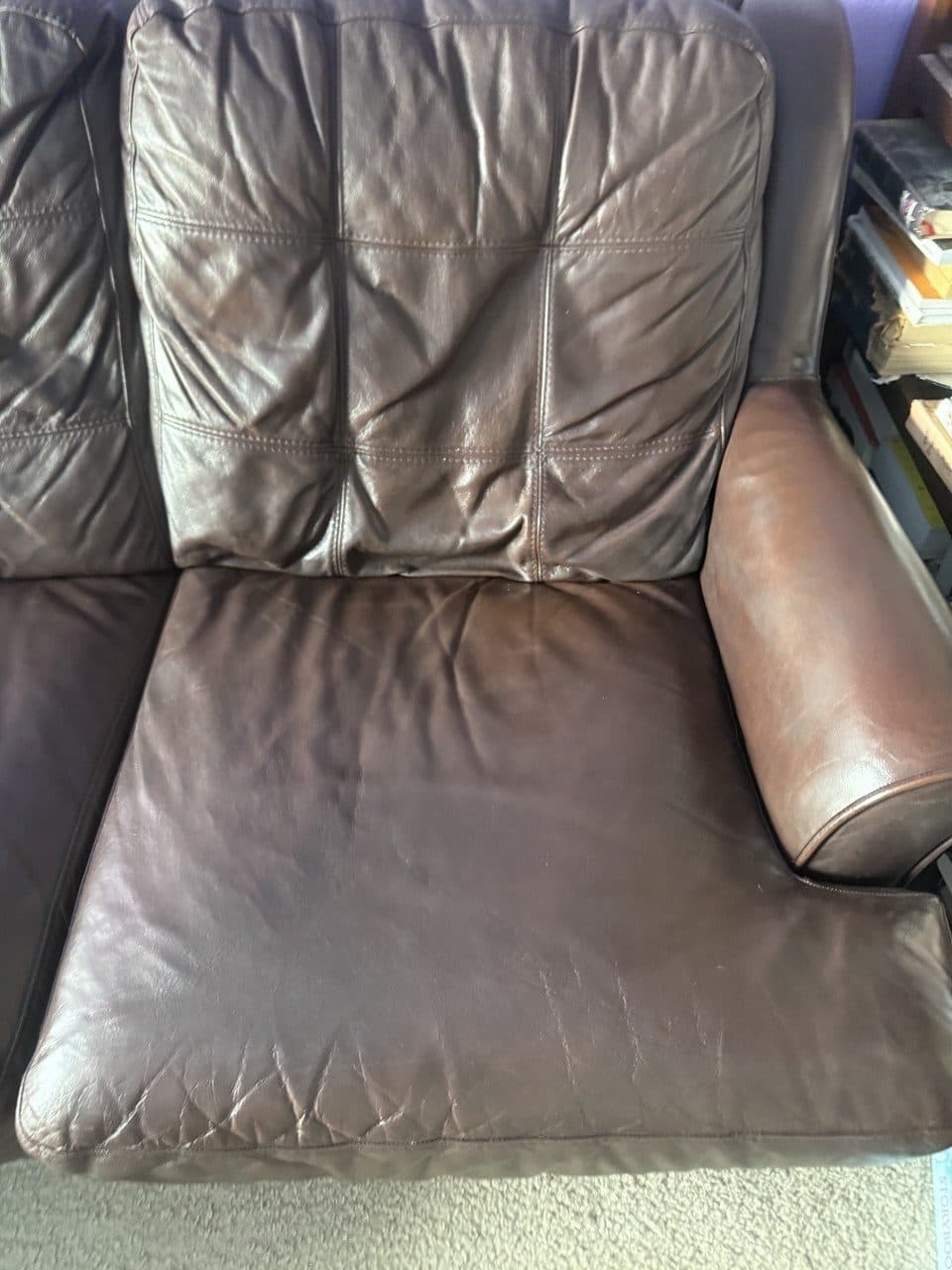 Leather Sofa Seat Cushion Reupholstery And Color Matching