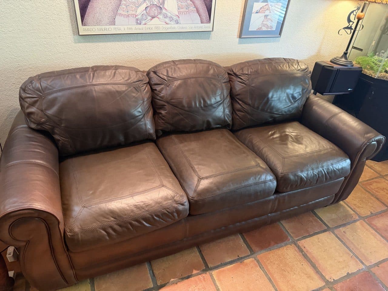 Leather Sofa Repair And Color Restoration