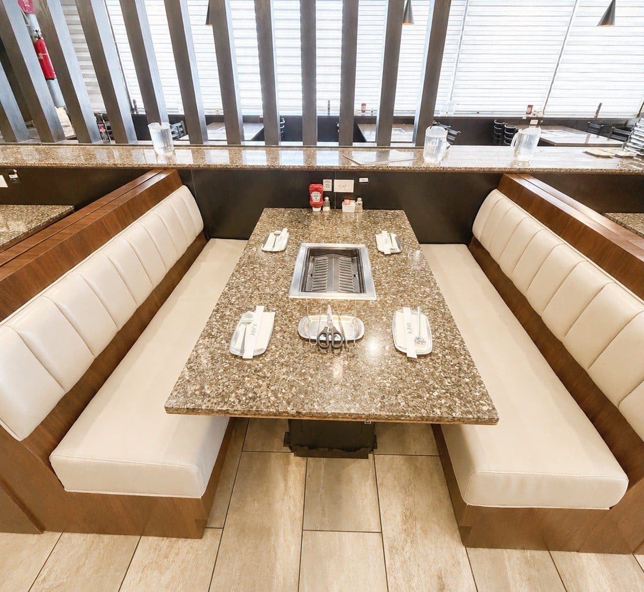 Commercial Restaurant Booth Seat Reupholstery