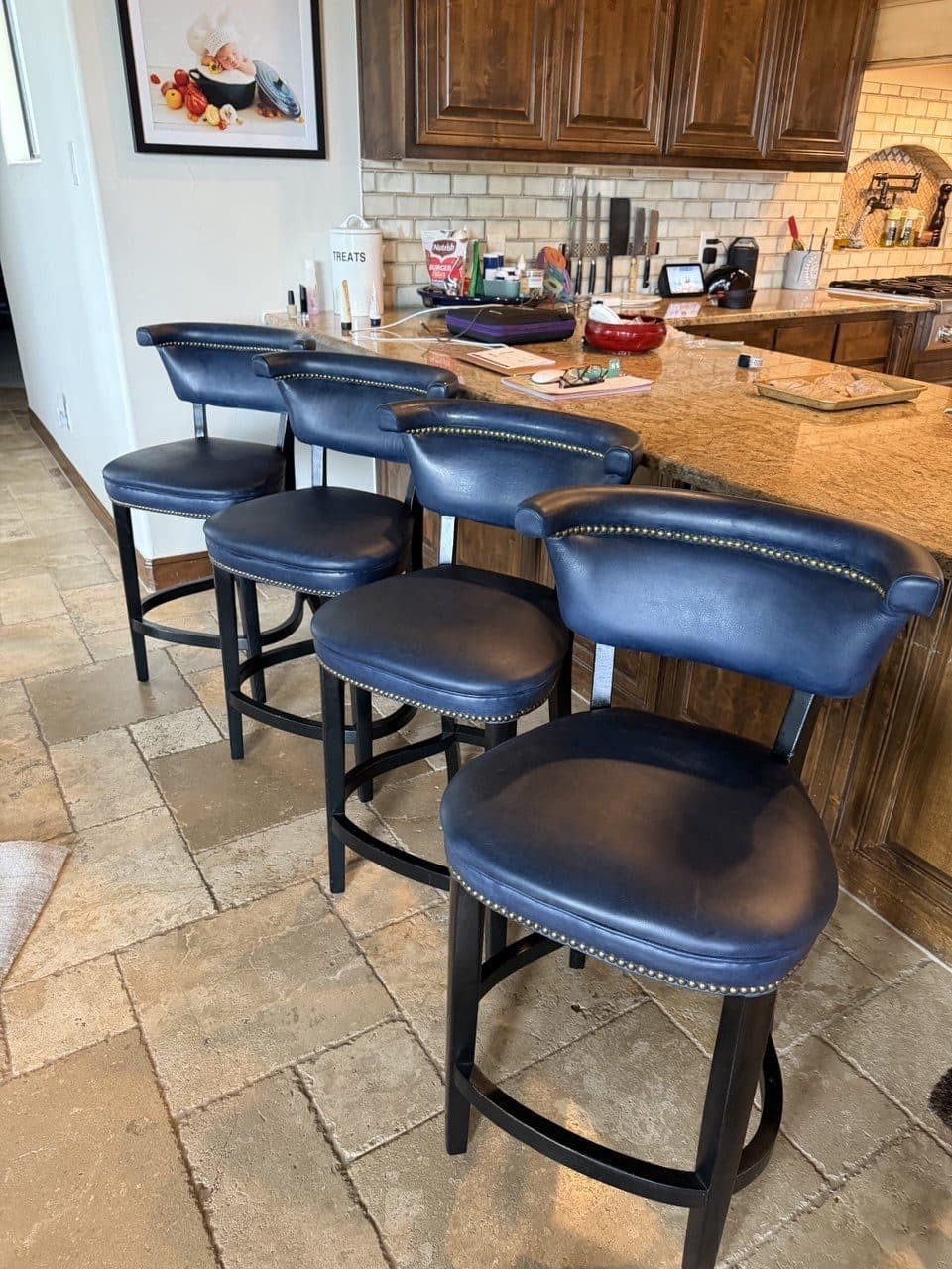 After: Leather Bar Stool Cleaning & Conditioning
