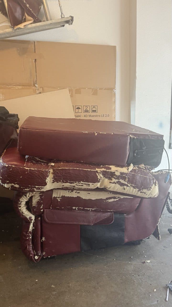 Before: Recliner Upholstery Replacement And Restoration