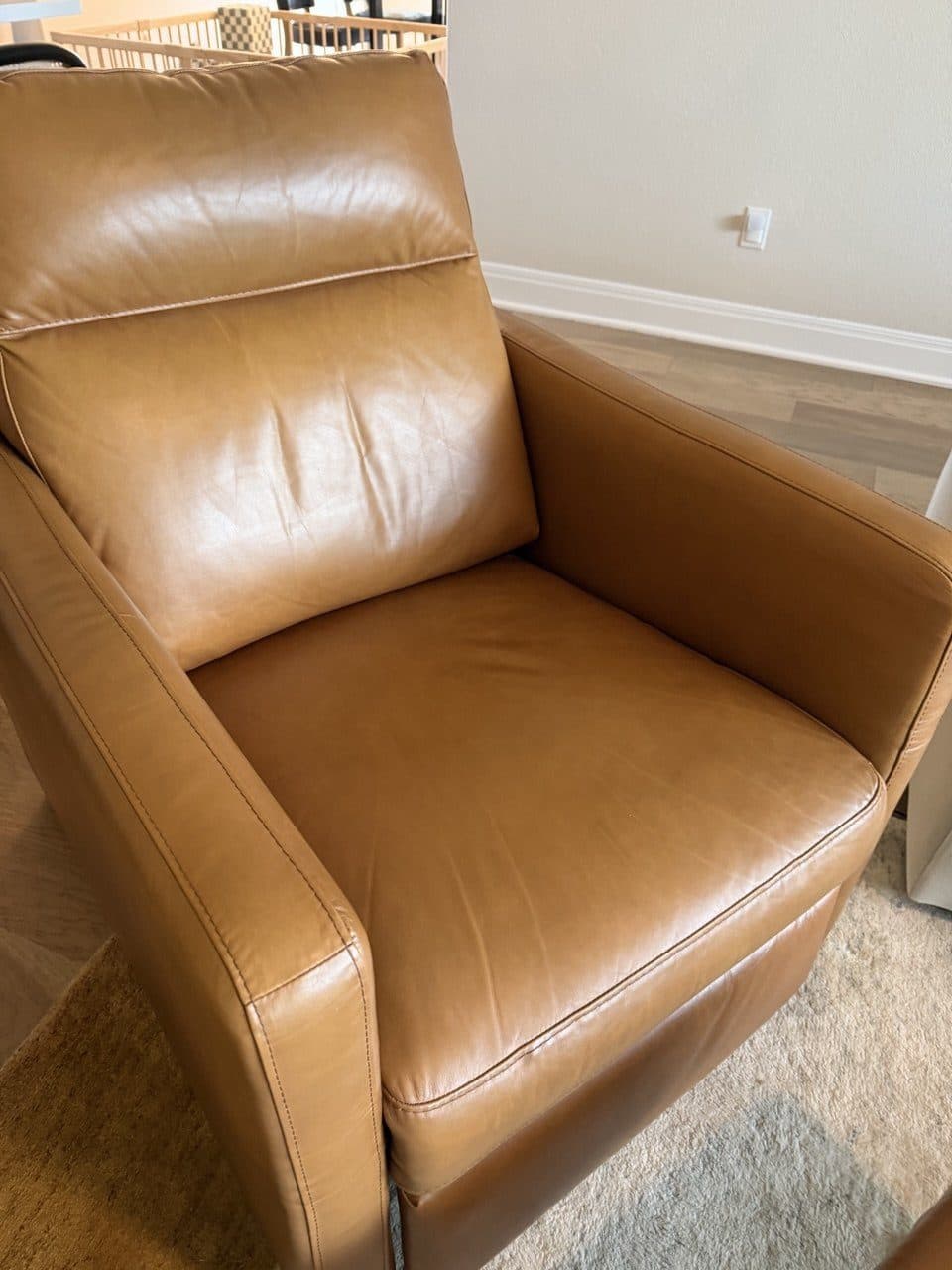 Aniline Leather Chair Color Restoration And Refinishing