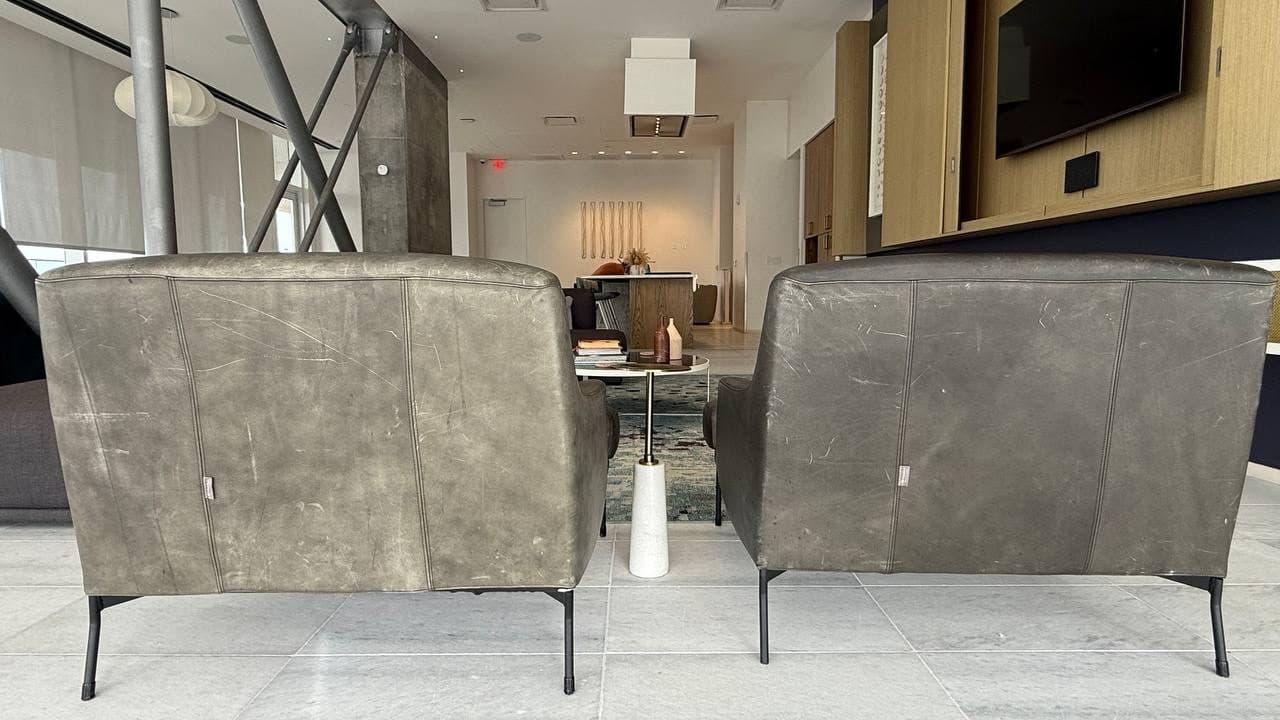 Leather Chair Scratch And Scuff Damage Restoration