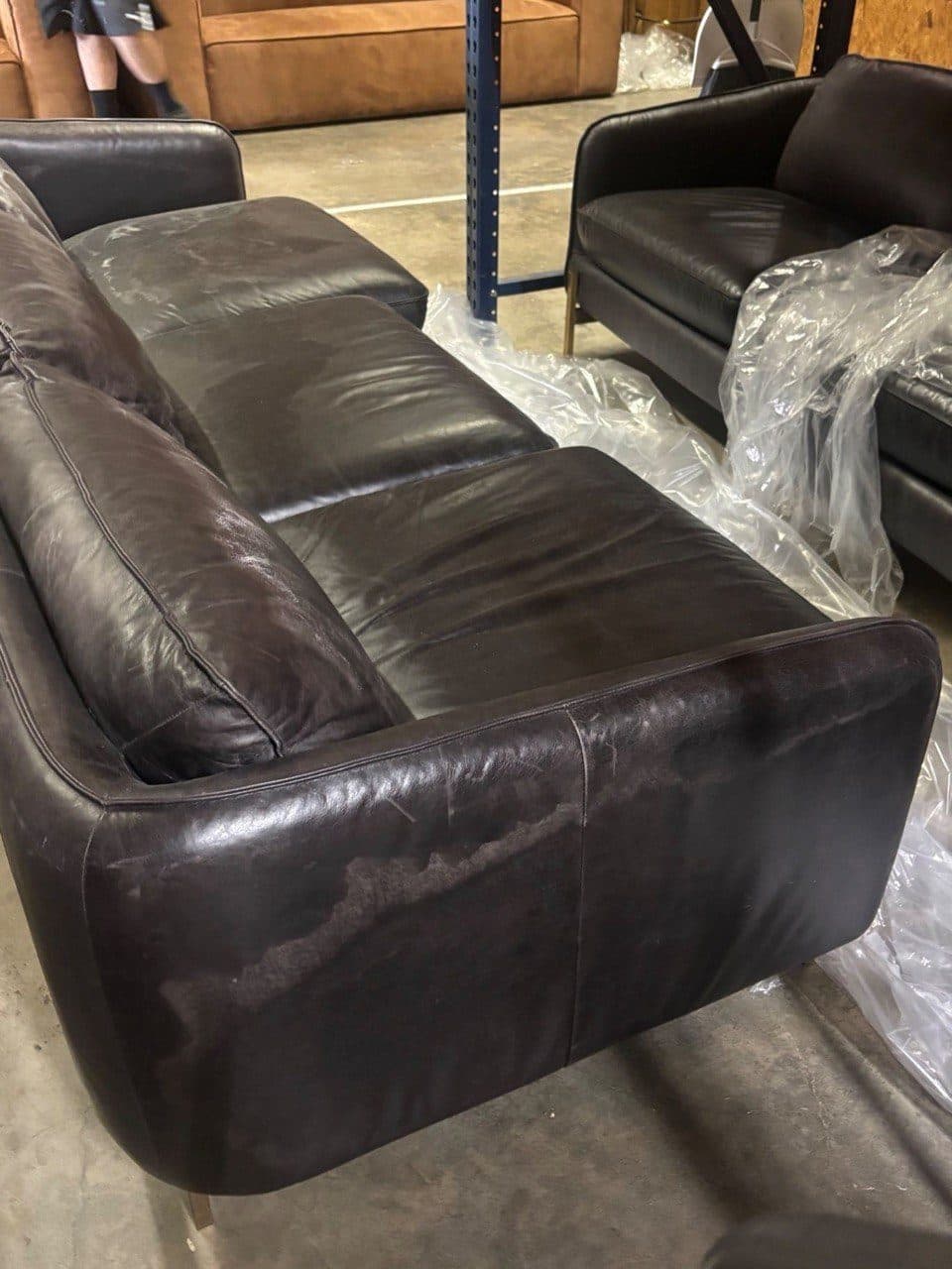 Leather Sofa Arm & Side Panel Color Restoration