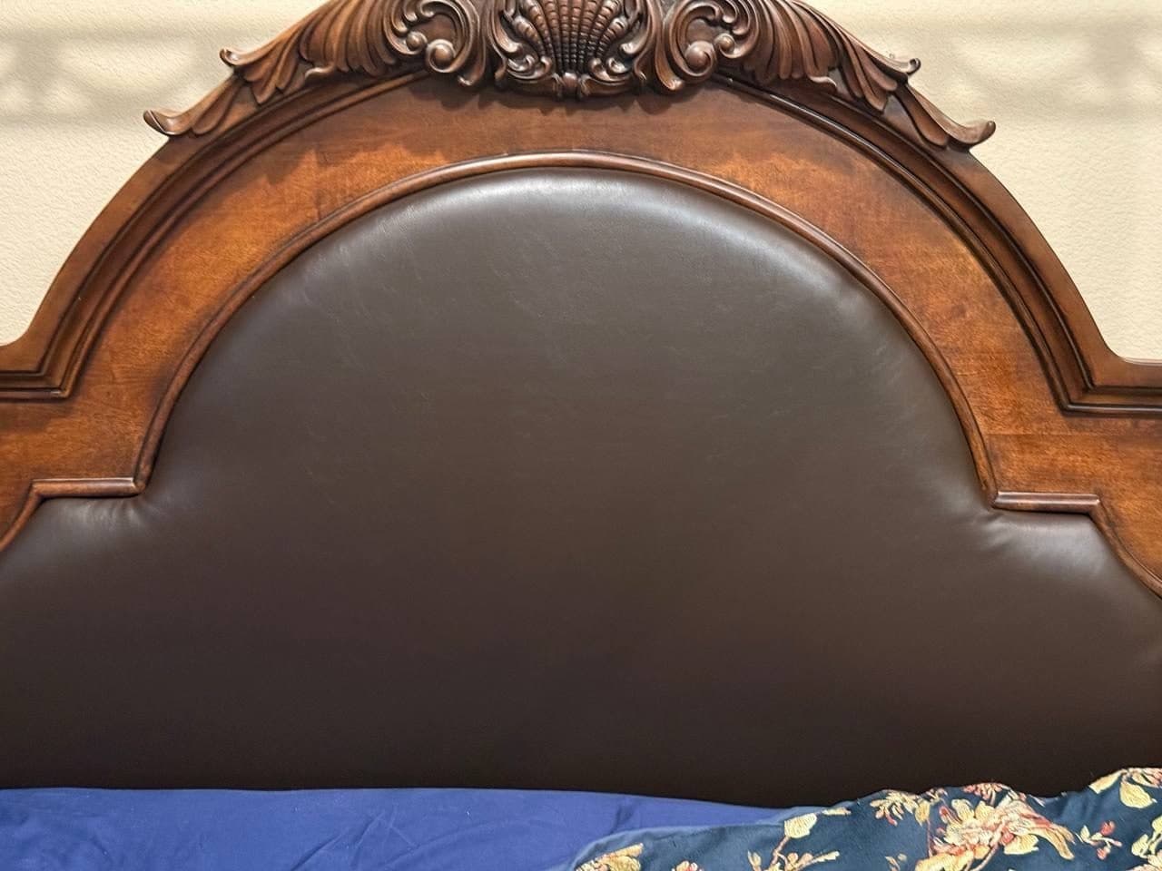 After: Leather Headboard Upholstery Replacement