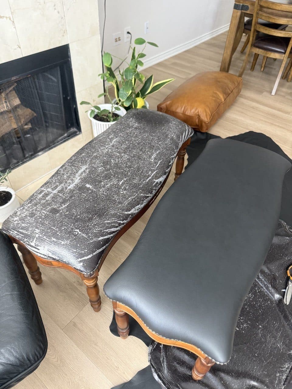 Before: Upholstered Bench Seat Replacement