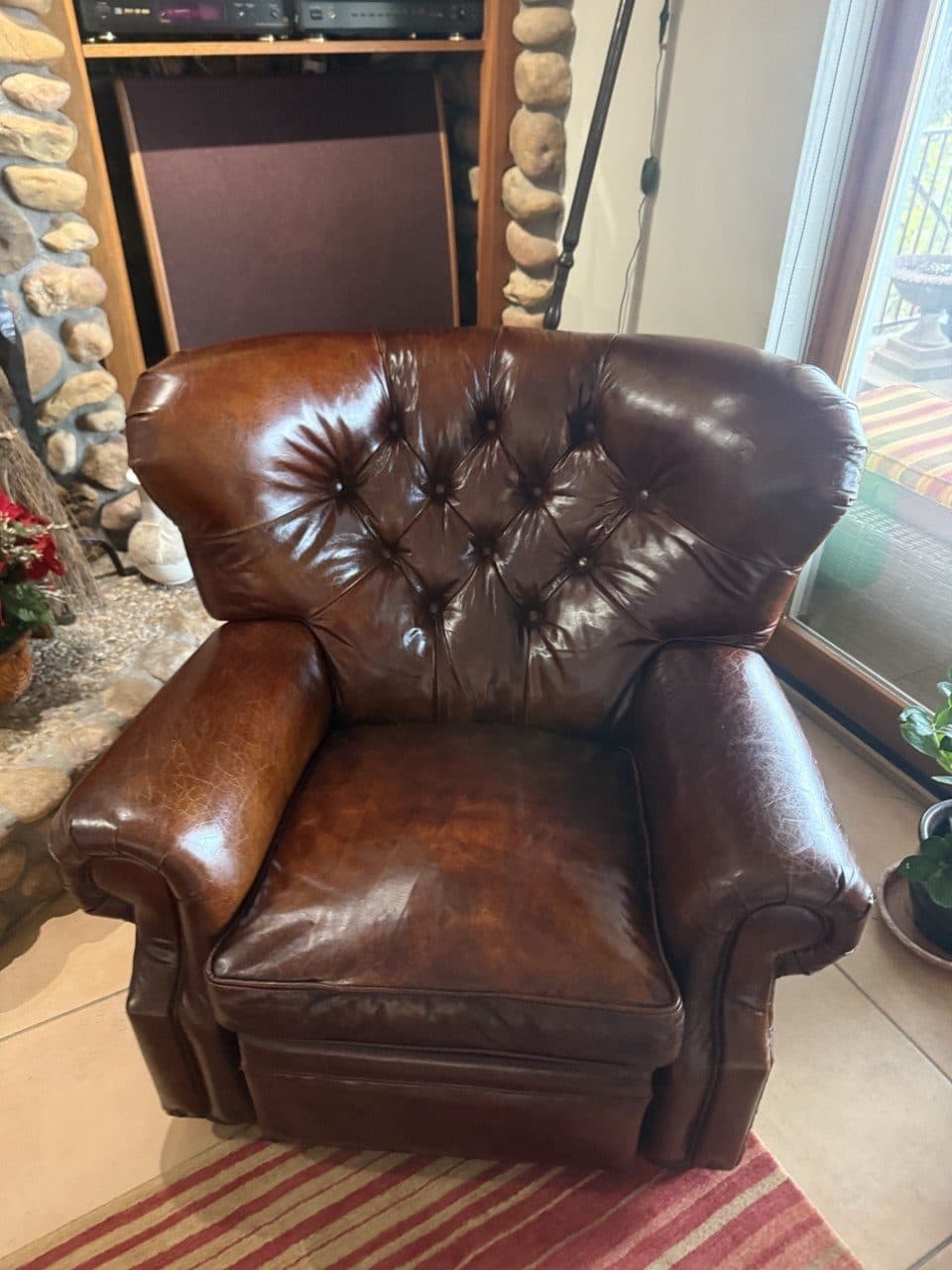 After: Leather Armchair Color Restoration