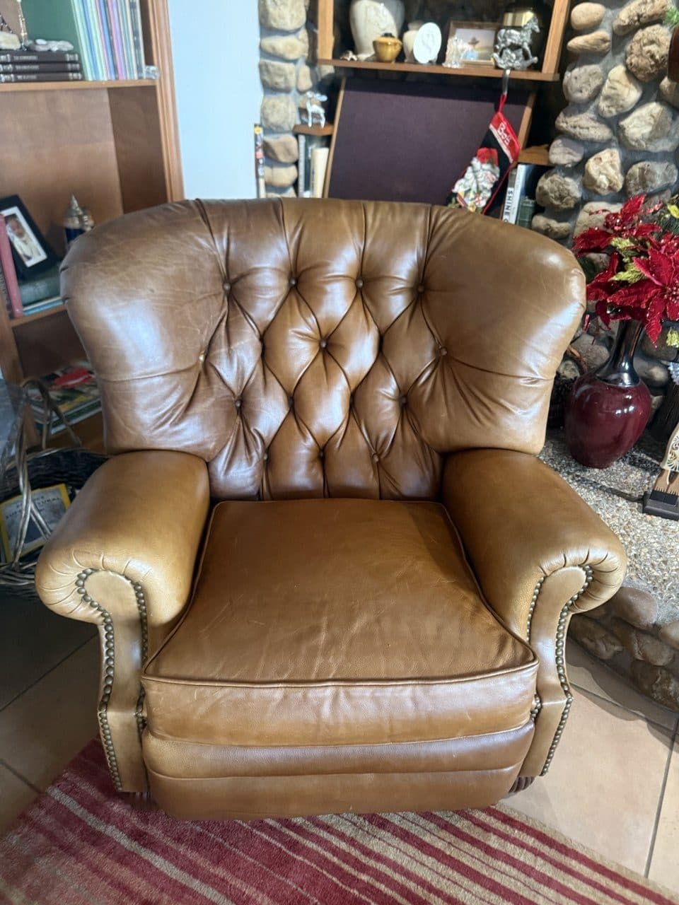 Before: Leather Armchair Color Restoration